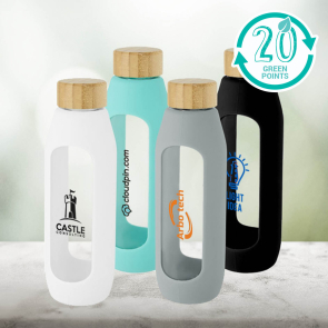 Tidan 600 ml Borosilicate Glass Bottle With Silicone Grip 