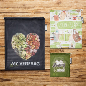 Set Of 3 Recycled Polyester Grocery Bags
