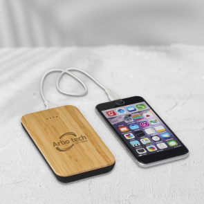 Future 6000 mAh Bamboo/Fabric Wireless Power Bank 