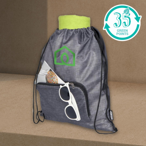Ash Recycled Foldable Drawstring Bag 7L