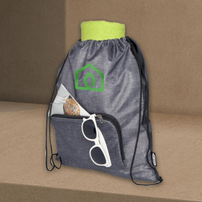 Ash Recycled Foldable Drawstring Bag 7L