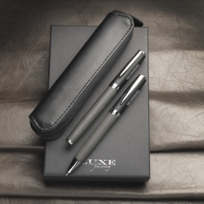 Carbon Duo Pen Gift Set With Pouch