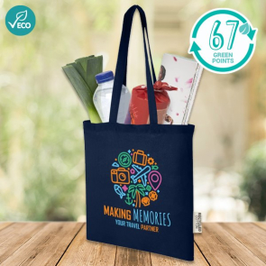 Madras 140 g/m2 GRS Recycled Cotton Tote Bag 7L
