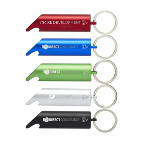 Flare RCS Recycled Aluminium IPX LED Light And Bottle Opener With Keychain