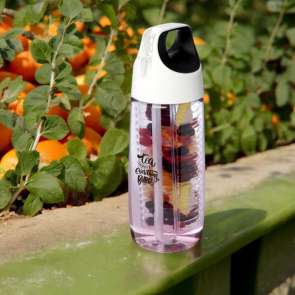 HydroFruit 700ml Recycled Plastic Sport Bottle With Flip Lid And Infuser