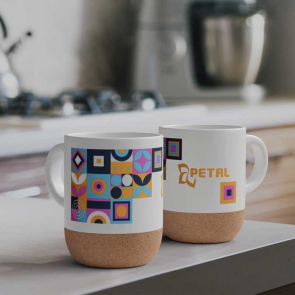 Ceramic Sublimation Mug with Cork Detail 300ml