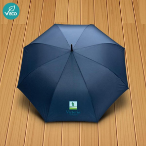 27" Impact AWARE™ RPET 190T Auto Open Bamboo Umbrella