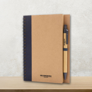 Kraft Spiral Notebook With Pen