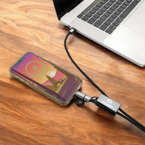Terra RCS Recycled PET Phone Cord With 60W Dual Charge Cable