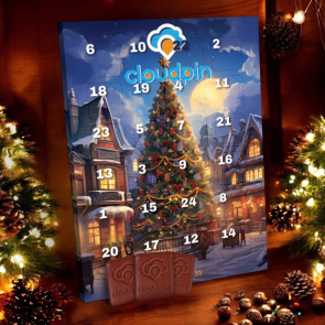 A4 Advent Calendar - Vegan Dark Chocolate - Bespoke 71% Cocoa 3D Branding