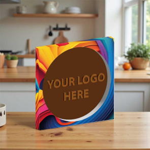 Window Disc Box - Bespoke Milk Chocolate Disc 100mm