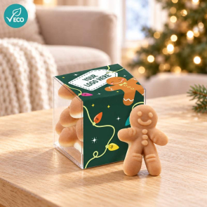 Gingerbread Men in Clear Cube 53g