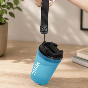 Single Walled Travel Mug with Strap 350ml