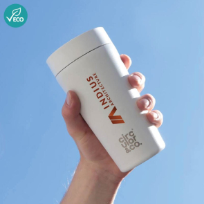 Circular Stainless Steel Travel Mug