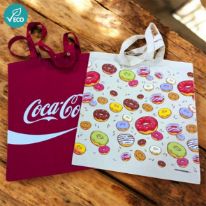 6oz Organic Cotton Tote With Edge to Edge Printing