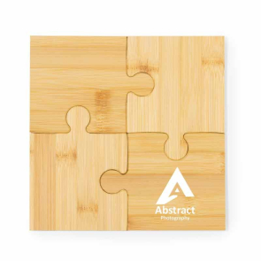 4 Piece Bamboo Coaster Set