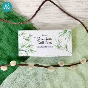 Bamboo Golf Tees in Seeded Paper Box