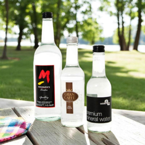 Personalised Bottled Water in a Glass Bottle