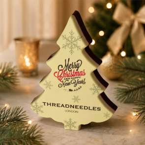 Large Printed Chocolate Christmas Tree 15cm