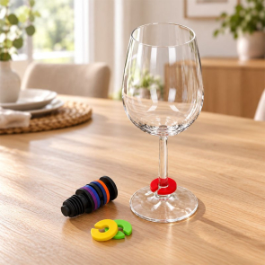 Rainbow Wine Stopper and Glass Markers