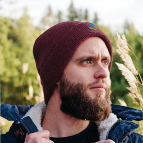 100% Heavy Circular Knit Acrylic Beanie With Turn Up