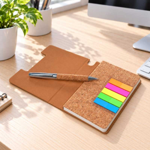  Cork A6 Notebook with Flags