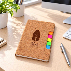  Cork A6 Notebook with Flags