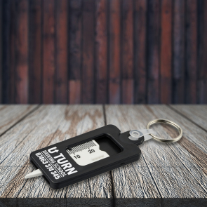 Kym Recycled Tyre Tread Check Keychain