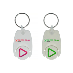 Pop Coin Trolley Keyring