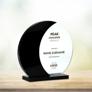 Freestanding Acrylic Half Moon Award