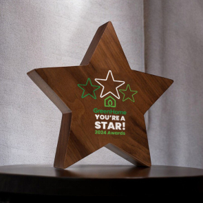 Real Wood Star Award 120mm