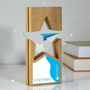 Oak With Recycled Acrylic Inset Star Award