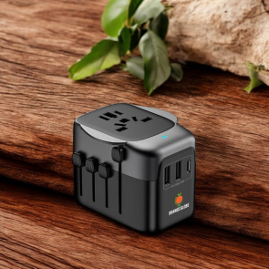 Recycled Plastic PowerPro Travel Adapter 