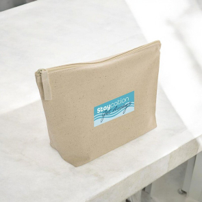 Natural Cotton Toiletry Bag with Gusset