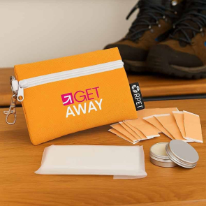 Outdoor/Walkers Recovery Kit in a Printed Pouch on a Clip
