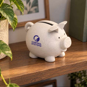 Bamboo Plastic Piggy Bank
