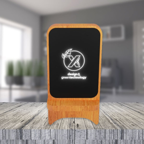 10W Light-Up Wireless Wooden Stand
