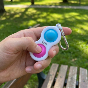 Fidget Popper with Carabiner Clip