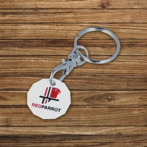 Recycled Plastic Trolley Coin Keyring