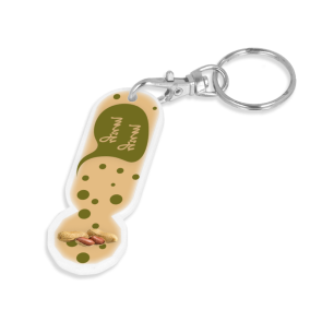 New £ Trolley Oblong Stick Coin Keyring