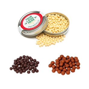  Caviar Tin - Chocolate Pearls - Silver 