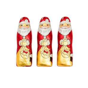 6 Foiled Santas in a Box