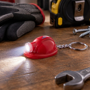 Helmet shaped Keyring with Torch