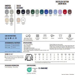 Iqoniq Recycled Cotton Crew Neck