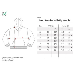 Earth Positive® Men's Half Zip Hoodie