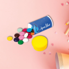 Mini Clear Tube filled with Chocolate Beanies