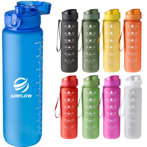 RPET Bottle With Time Markings (1000ml)