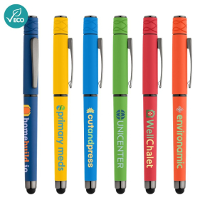 Tavi Recycled Plastic Fidget Spinner Stylus Gel Pen