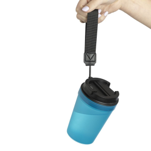 Single Walled Travel Mug with Strap 350ml