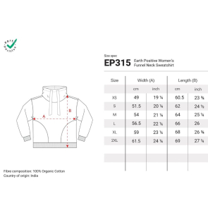 Earth Positive® Women's Funnel Neck Sweatshirt